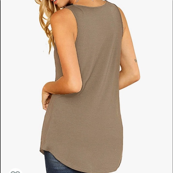 Khaki Brown Tunic Tank - Picture 2 of 3